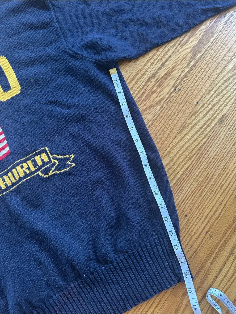 Vintage 90's Polo Ralph Lauren Navy Blue Sweater, Size Large
